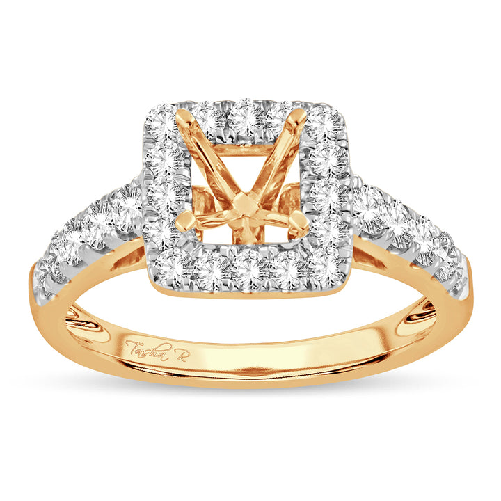 14k 0.78ct Semi-Mount Ring