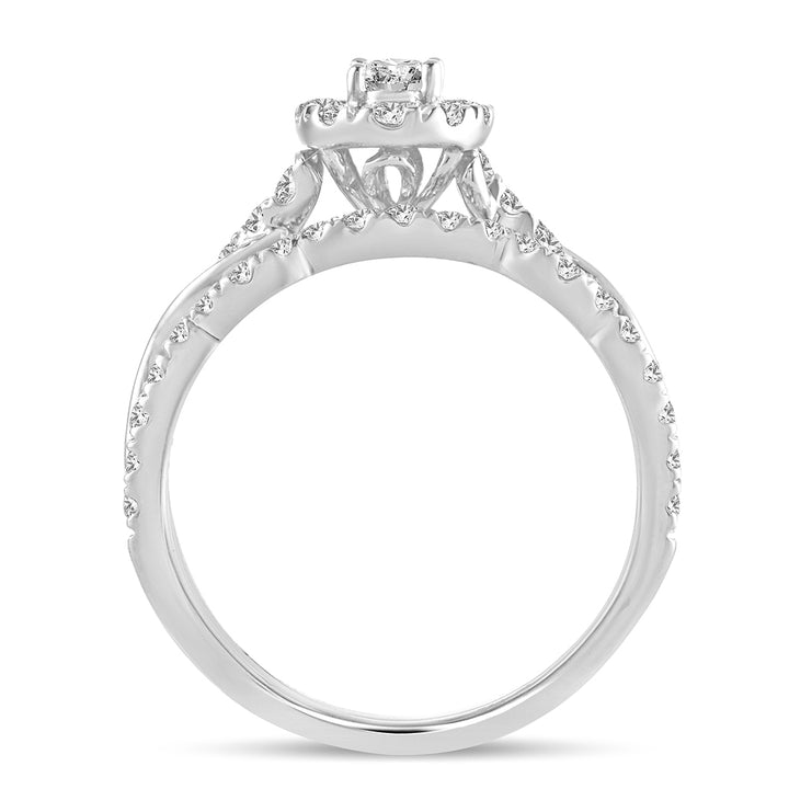 14K 1.00CT Fancy Cut Bridal Ring