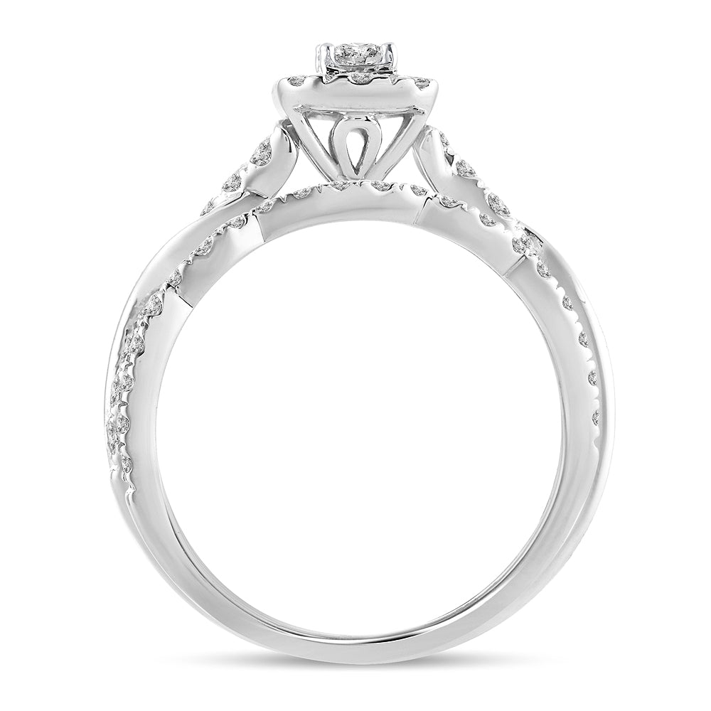 14K 1.00CT Fancy Cut Bridal Ring