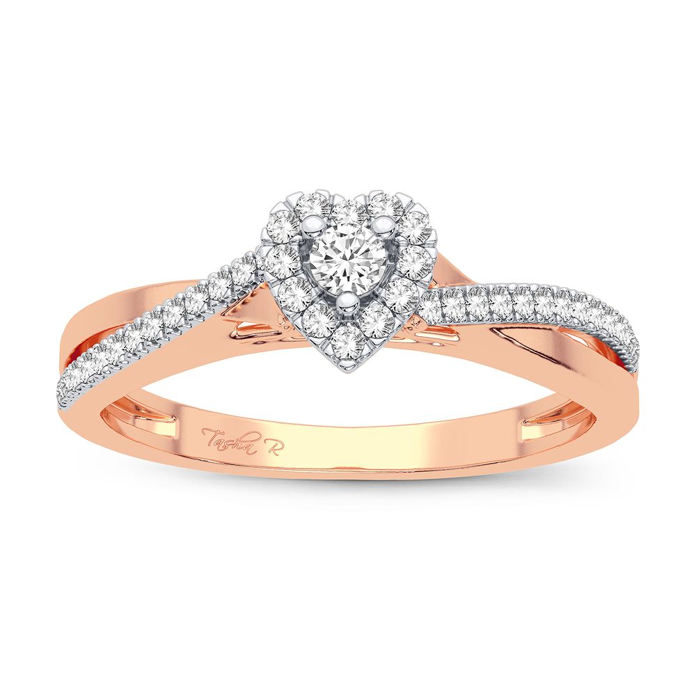 Delicate 0.20CT Lab Diamond Promise Ring in Rose Gold