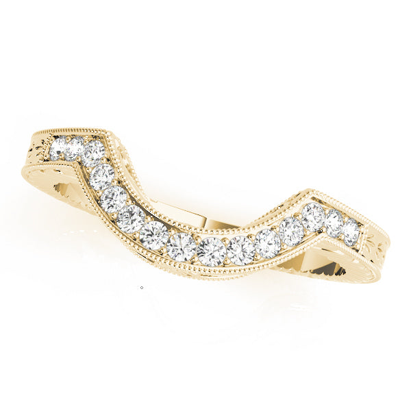14K Yellow Gold 0.15ctw Diamond Wedding Band