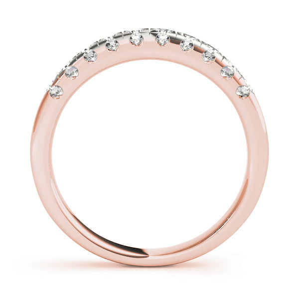 18K Rose Gold 1/2 ct Diamond Wedding Ring