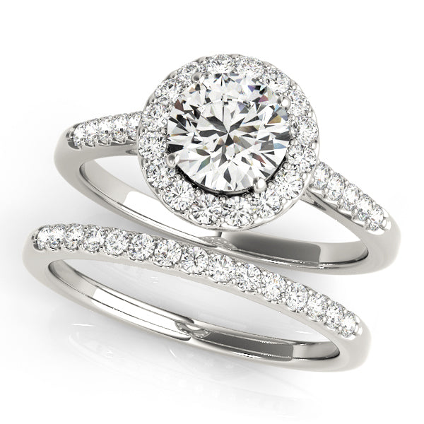 Round Diamond Halo Engagement Ring