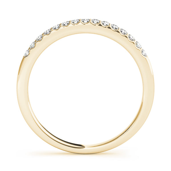 14K Yellow Gold 1/4 ct Diamond Wedding Band