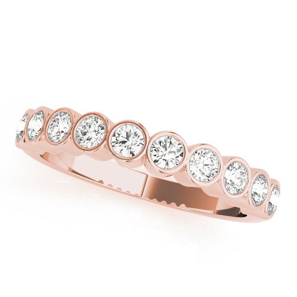 14K Rose Gold Diamond Wedding Ring