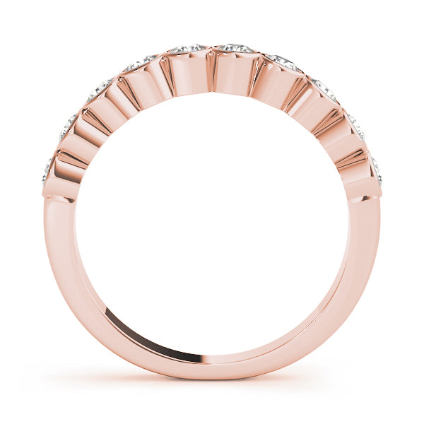18K Rose Gold Diamond Wedding Ring