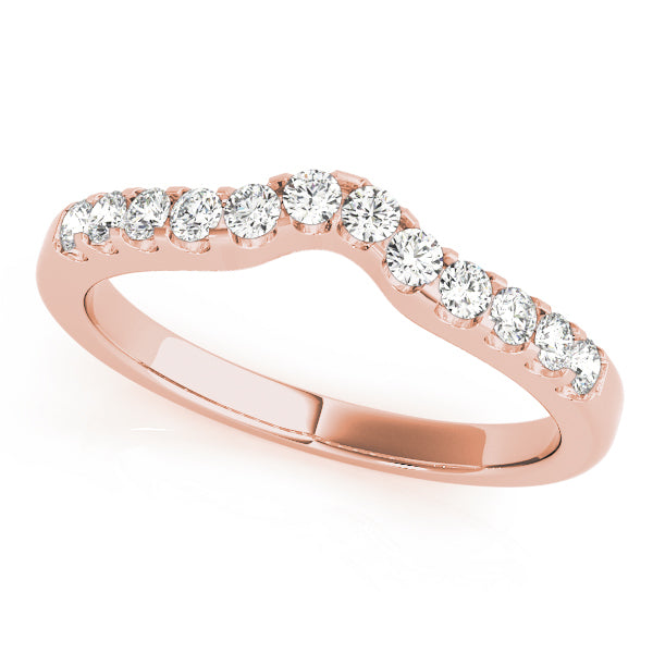 14K Rose Gold Diamond Wedding Ring