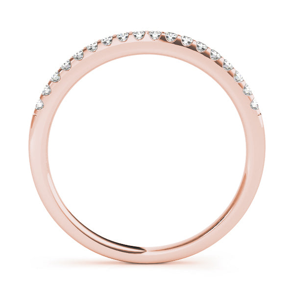 18K Rose Gold 0.18 ctw Diamond Wedding Band