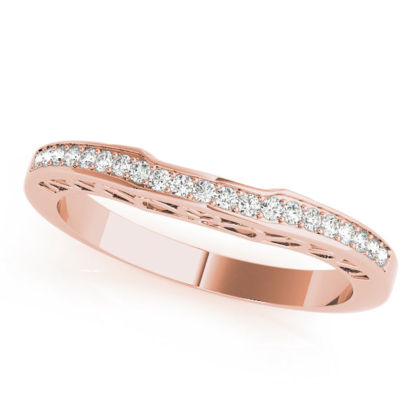 Rose Gold 17-Stone Diamond Wedding Band