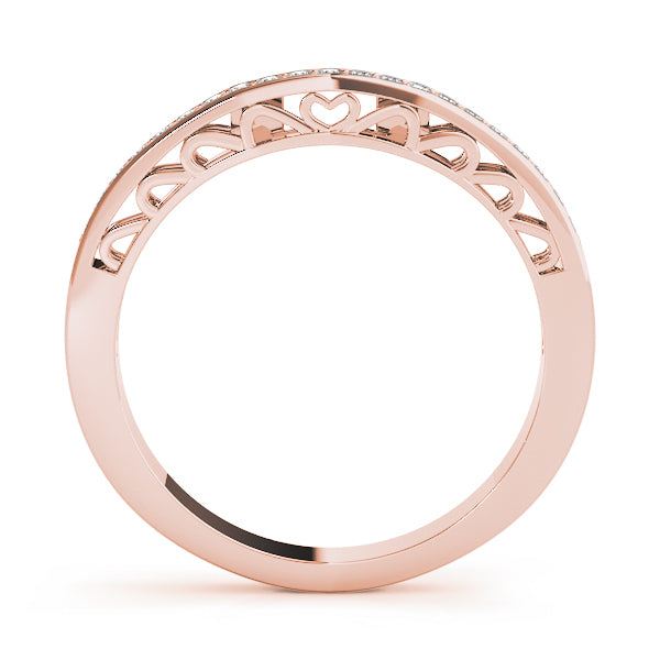 Rose Gold 17-Stone Diamond Wedding Band