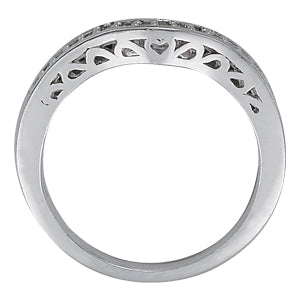14K White Gold Diamond Wedding Ring