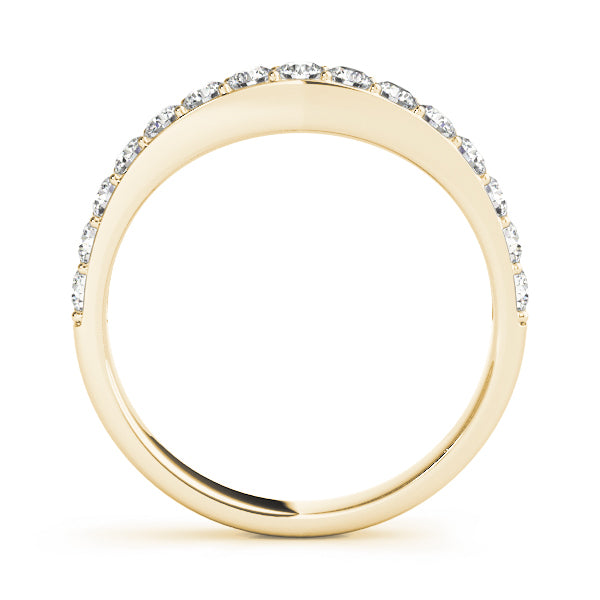 14K Yellow Gold 1/2 CT Diamond Wedding Band