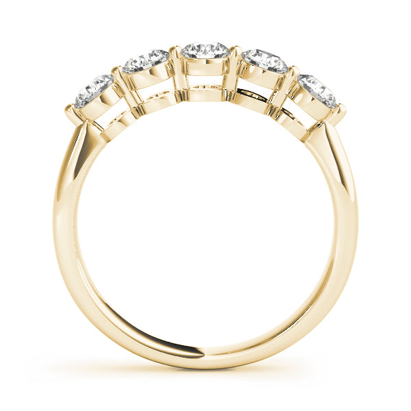 18K Yellow Gold 1/2 CT Diamond Wedding Band
