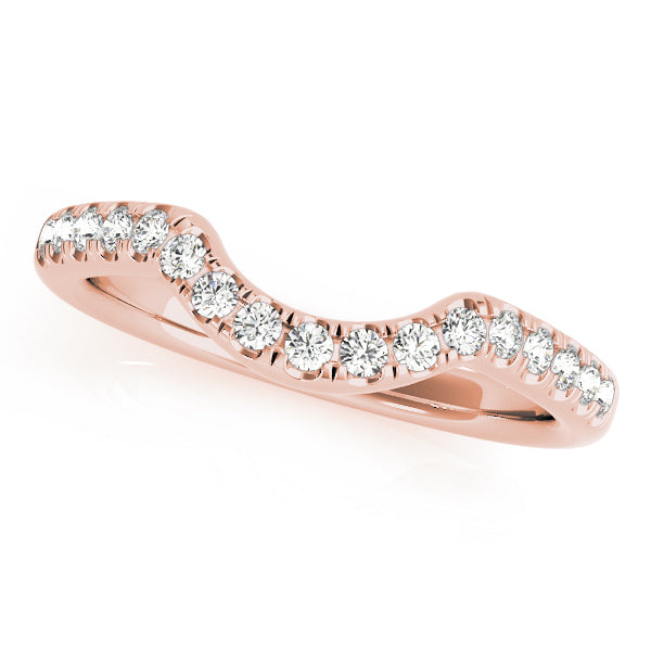 14K Rose Gold Diamond Wedding Ring