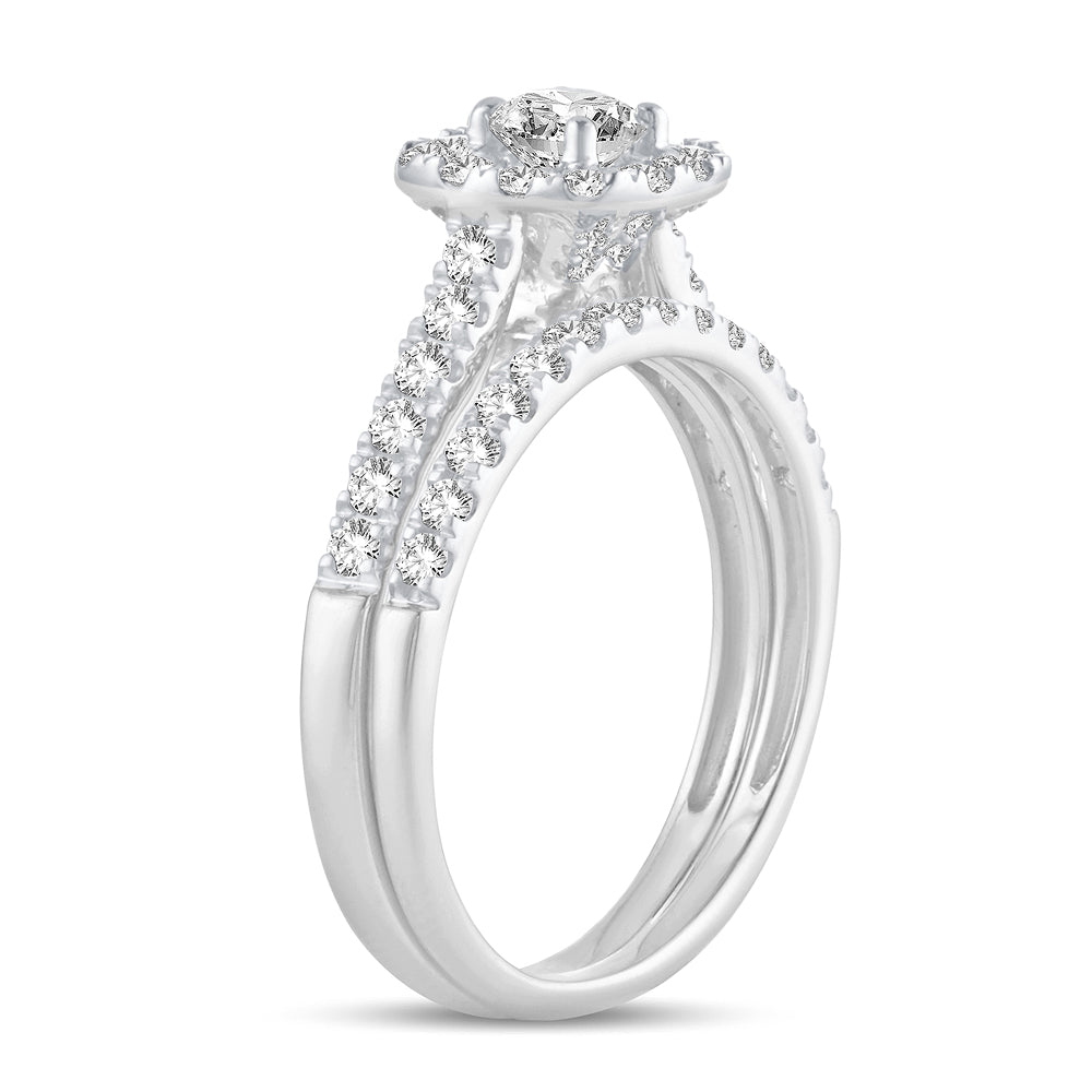 10K 1.00CT Lab Grown Bridal Set