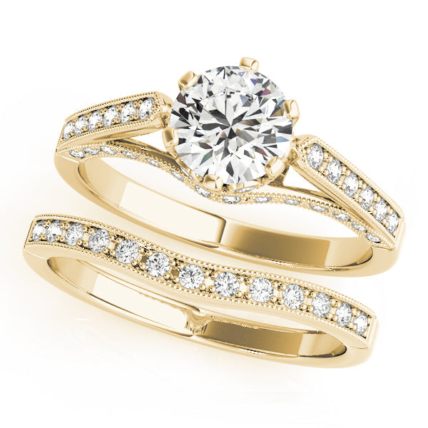 18K Yellow Gold 1 ct Diamond Engagement Ring