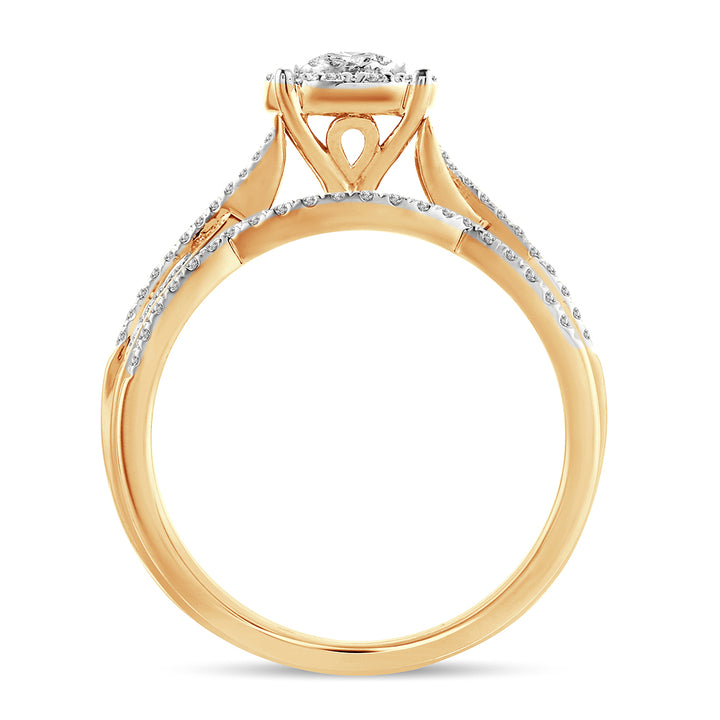 14K 0.43 Diamond Bridal Ring