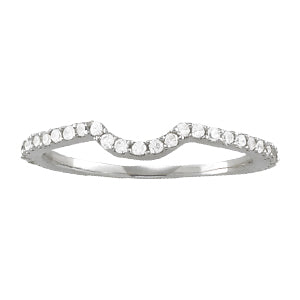 14K White Gold Multi-Diamond Wedding Band