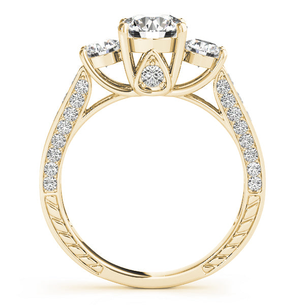 14K Yellow Gold 1.32ctw Round Diamond Engagement Ring