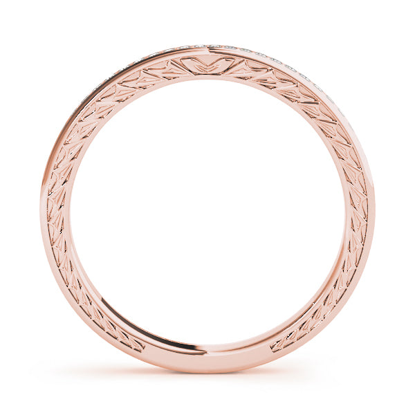 18K Rose Gold Diamond Wedding Ring