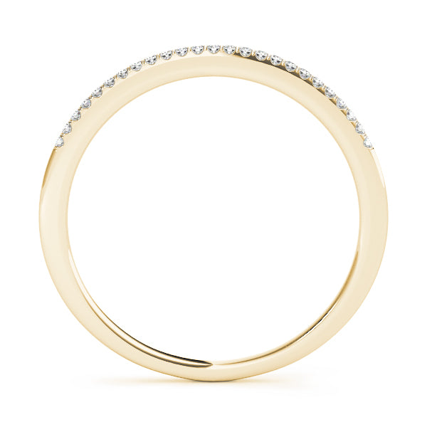 14K Yellow Gold 0.10ctw Diamond Wedding Band