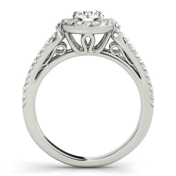 Round Diamond Halo Engagement Ring