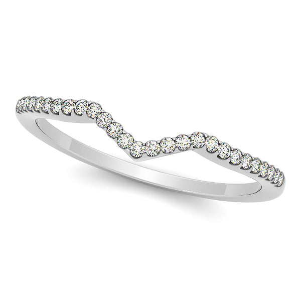 14K White Gold Diamond Wedding Ring