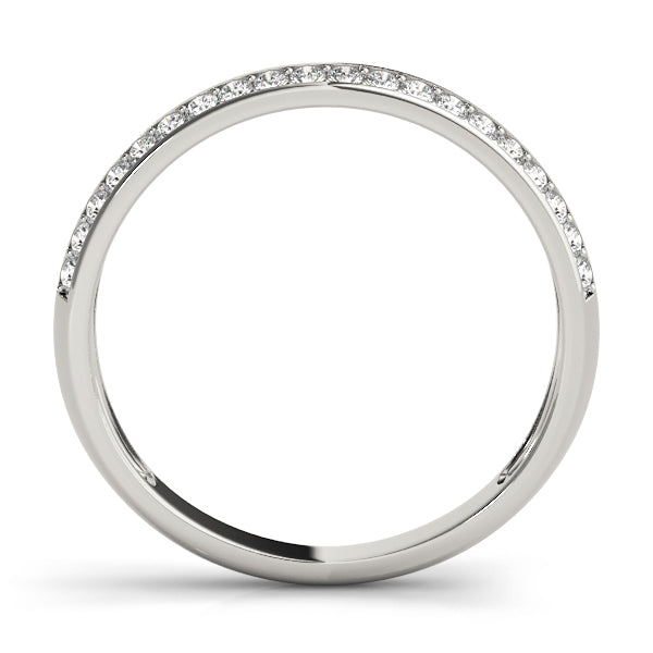 Round Diamond Pave Wedding Band