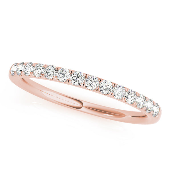 14K Rose Gold 0.25 CTW Diamond Wedding Band