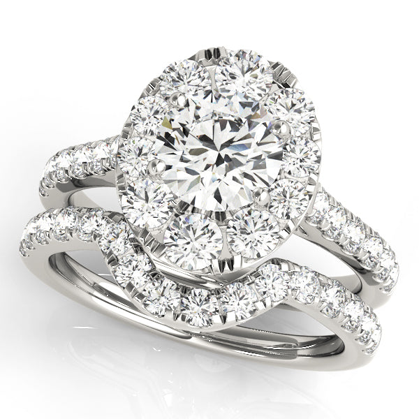 Round Diamond Halo Engagement Ring | 1.0 CT Center