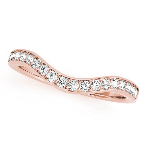 14K Rose Gold Diamond Wedding Ring
