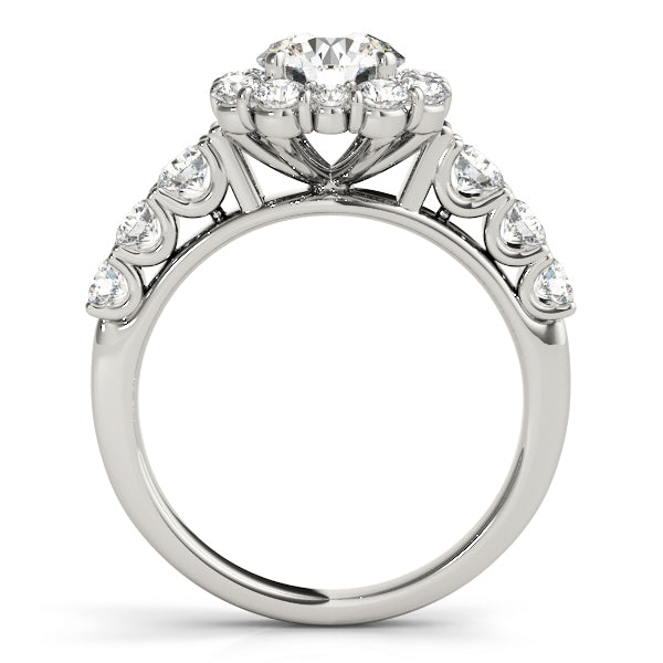 Round Diamond Halo Engagement Ring