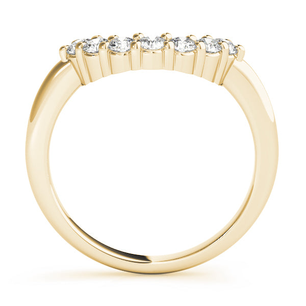 18K Yellow Gold 7-Diamond Wedding Band