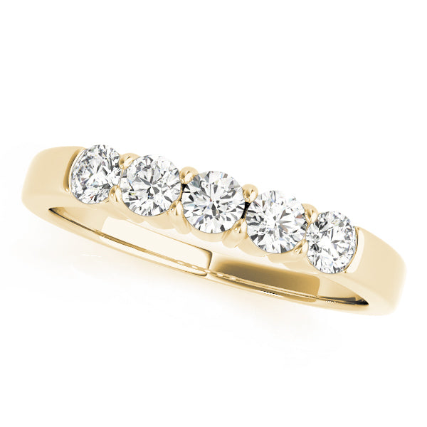 14K Yellow Gold 1/2 CT Diamond Wedding Band