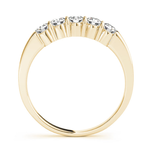 14K Yellow Gold 1/2 CT Diamond Wedding Band