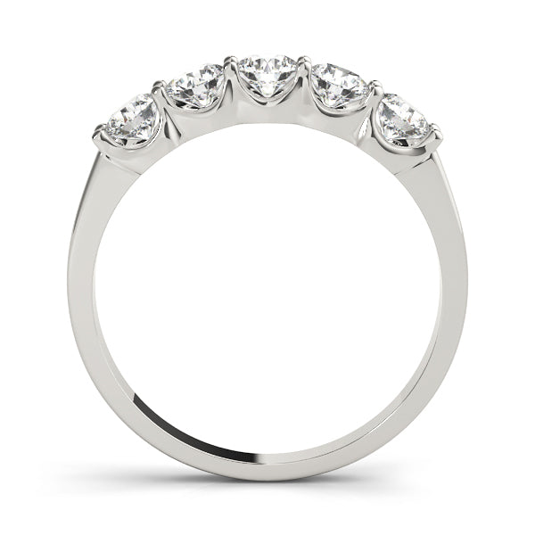 18K White Gold 5-Stone Diamond Wedding Ring