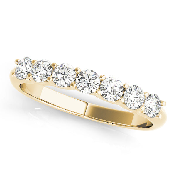 14K Yellow Gold Round Diamond Wedding Ring