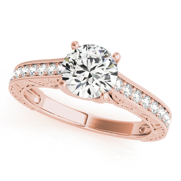 14K Rose Gold 1.125 ctw Diamond Engagement Ring