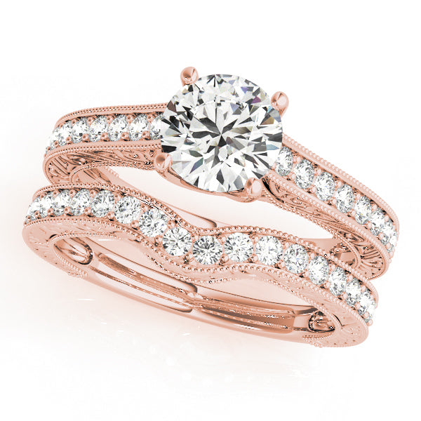 14K Rose Gold 1.125 ctw Diamond Engagement Ring