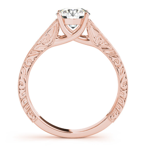 18K Rose Gold 1ct Diamond Engagement Solitaire Ring