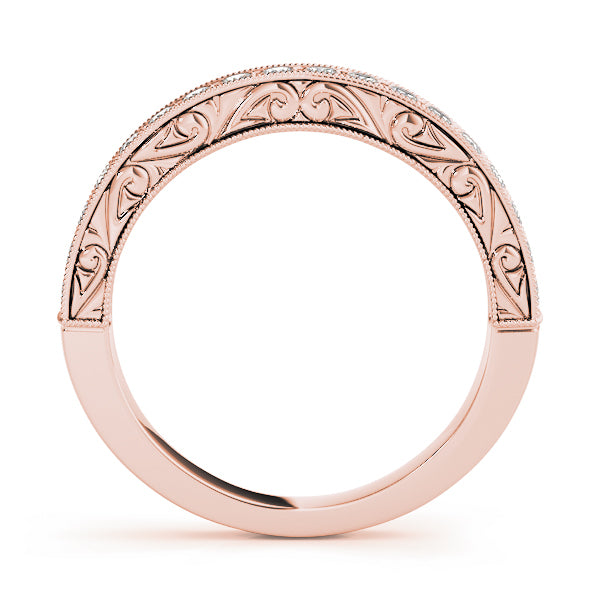 14K Rose Gold Diamond Wedding Ring