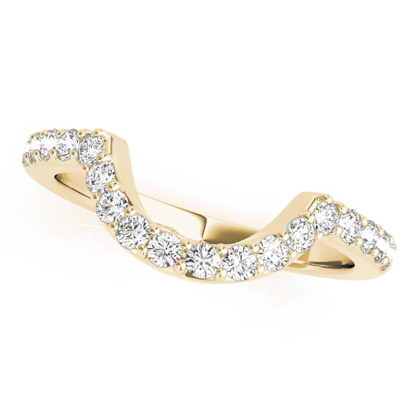 18K Yellow Gold 1/3 CT Diamond Wedding Band