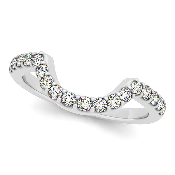 14K White Gold 1/3 ct Diamond Wedding Band