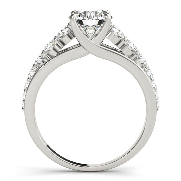 18K White Gold 1 CT Round Diamond Engagement Ring