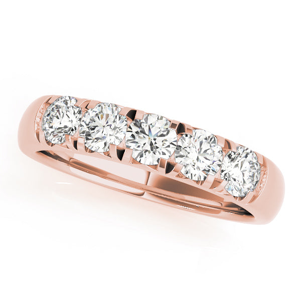 18K Rose Gold 1/2 ct Diamond Wedding Band