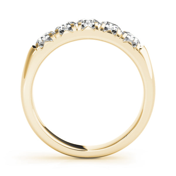 18K Yellow Gold 5-Stone Diamond Wedding Ring