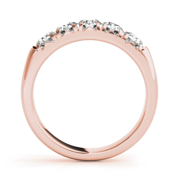 18K Rose Gold 1/2 ct Diamond Wedding Band