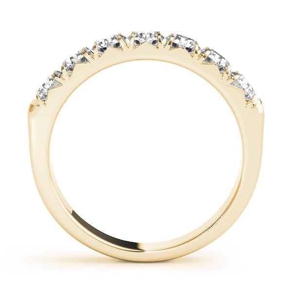14K Yellow Gold 1/4 CT Diamond Wedding Band