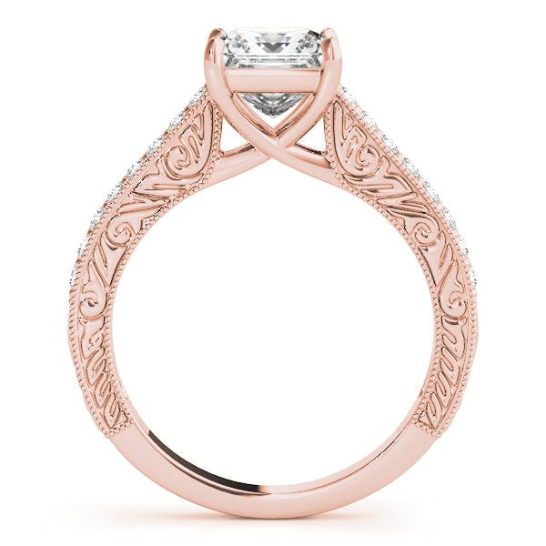 18K Rose Gold Diamond Engagement Ring 0.5 CTW
