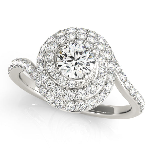 Round Diamond Halo Engagement Ring